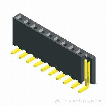 2.0mm pitch female connector with tin plating and gold flash, made of LCP/NY6T